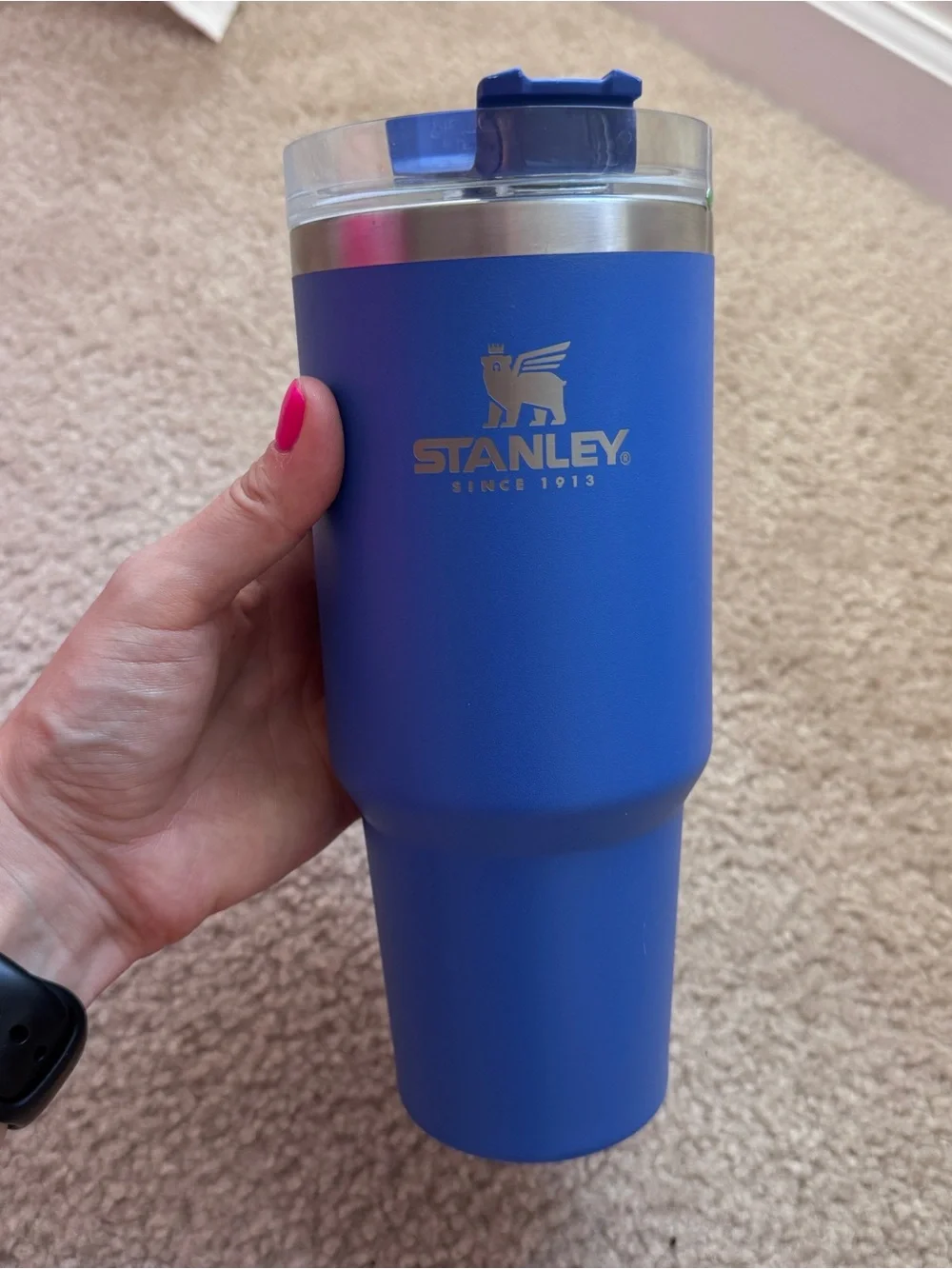 30 oz Stanley Periwinkle Blue Insulated Travel Tumbler with  Lid - Picture 2 of 4